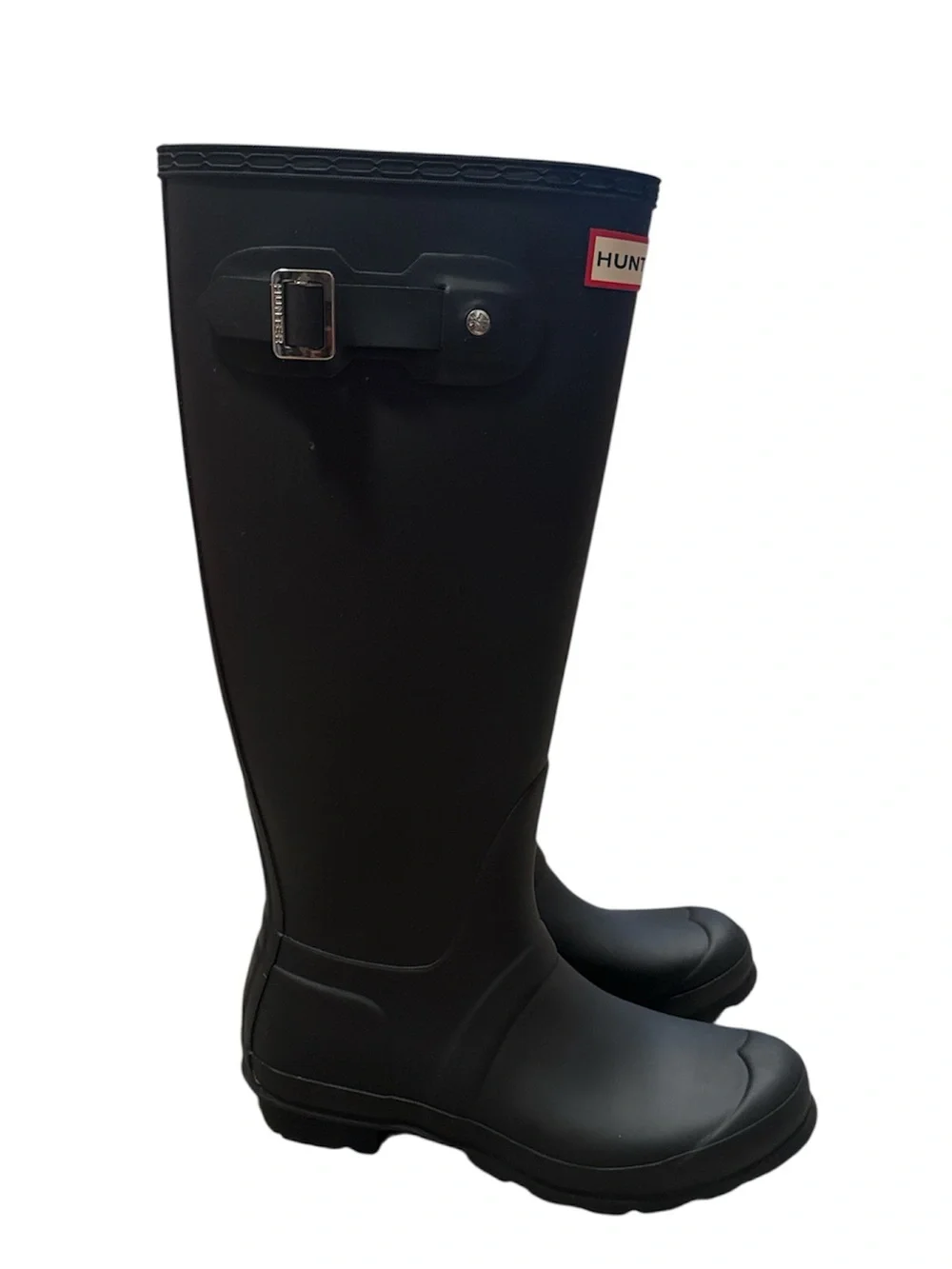 Black tall hunter rain boots - size 7